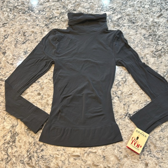 Spanx | On Top & In Control Long Sleeve Turtleneck in Graphite Gray Size XL - Picture 5 of 11